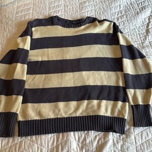 Brandy Melville blue and white striped sweater